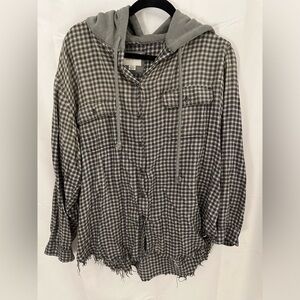 AE distressed long sleeve with hood